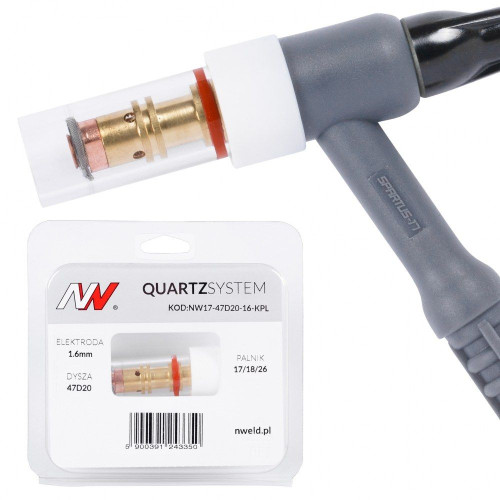 Zestaw części QUARTZSystem 17/18/26 mała soczewka / 2,4 mm / dysza L / Spartus - NW17-47D20-24-KPL - Spartus - 1