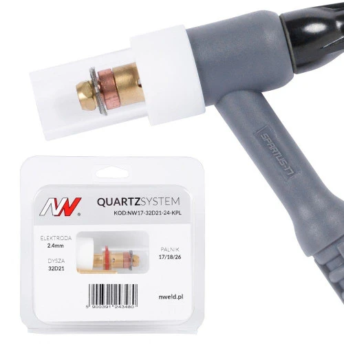 Zestaw części QUARTZSystem 17/18/26 mała soczewka (wymienne sitko) / 2,4 mm / dysza S / Spartus - NW17-32D21-24-KPL - Spartus - 