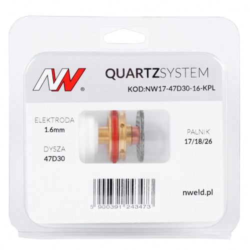 Zestaw części QUARTZSystem 17/18/26 duża soczewka / 1,6 mm / dysza L / Spartus - NW17-47D30-16-KPL - Spartus - 5