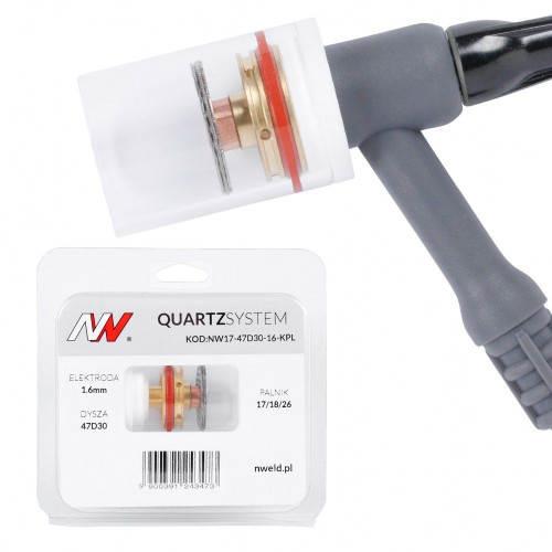 Zestaw części QUARTZSystem 17/18/26 duża soczewka / 1,6 mm / dysza L / Spartus - NW17-47D30-16-KPL - Spartus - 1
