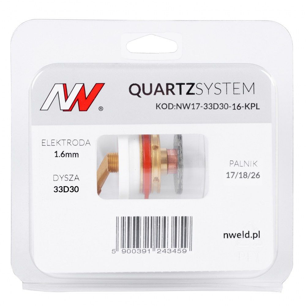 Zestaw części QUARTZSystem 17/18/26 duża soczewka / 1,6 mm / dysza S / Spartus - NW17-33D30-16-KPL - Spartus - 5