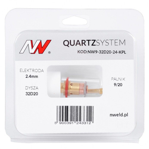 Zestaw części QUARTZSystem 9/20 mała soczewka / 2,4 mm / dysza L / Spartus - NW9-32D20-24-KPL - Spartus - 5