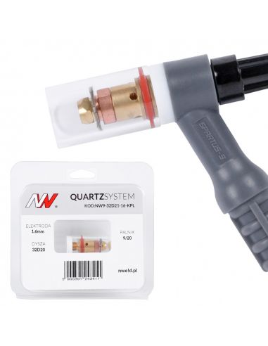 Zestaw części QUARTZSystem 9/20 mała soczewka (wymienne sitko) / 1,6 mm / dysza L / Spartus - NW9-32D21-16-KPL - Spartus - 1