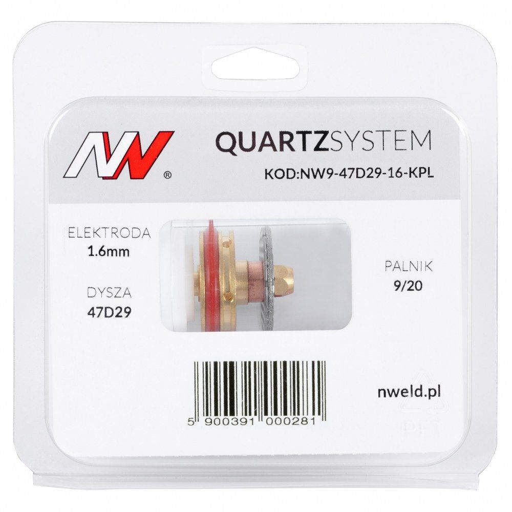 Zestaw części QUARTZSystem 9/20 duża soczewka / 2,4 mm / dysza L / Spartus - NW9-47D30-24-KPL - Spartus - 5