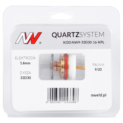 Zestaw części QUARTZSystem 9/20 duża soczewka / 1,6 mm / dysza S / Spartus - NW9-33D30-16-KPL - Spartus - 5