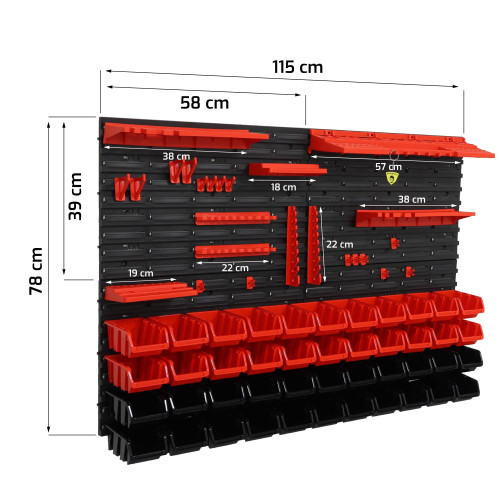 Tablica narzędziowa Toolbox System Wall Mix 120x80 - TS.W.120.080.M_px - Toolbox System - 12