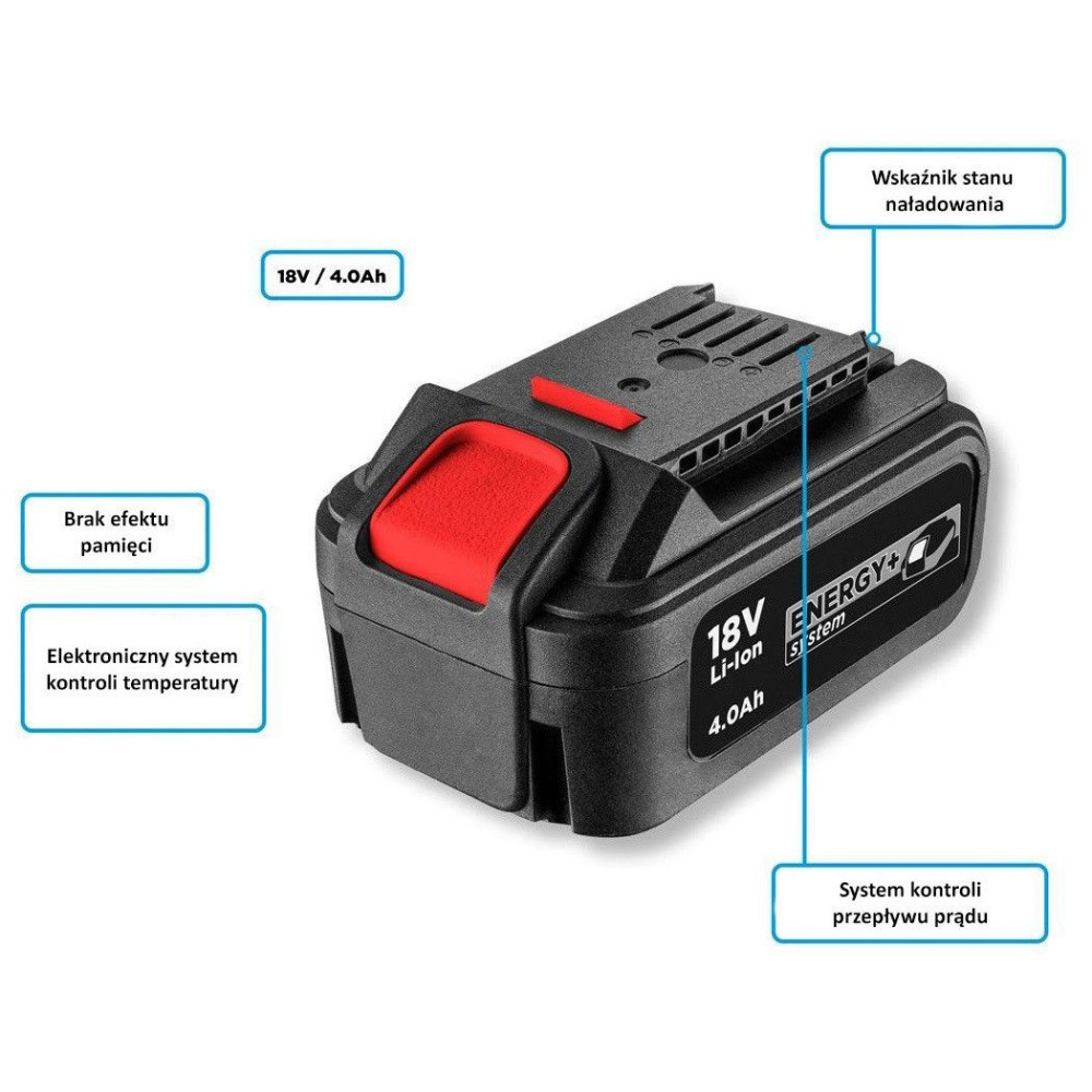 Akumulator Energy+ 4.0 Ah / 18 V Graphite - 58G004 - Graphite - 4