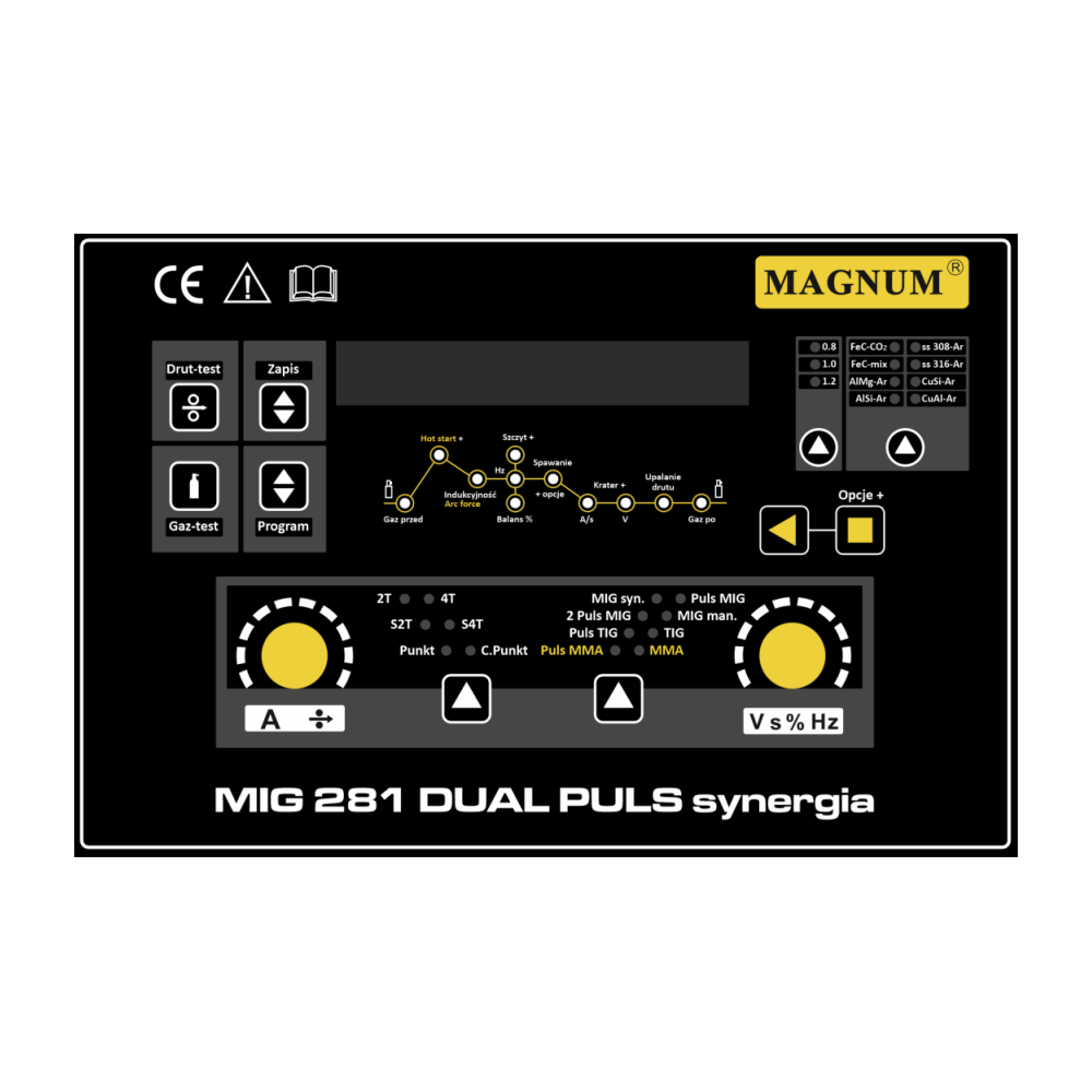 Spawarka Magnum MIG 281 Dual Puls Synergia - zestaw - U MI 281 PULS-G - Magnum - 9