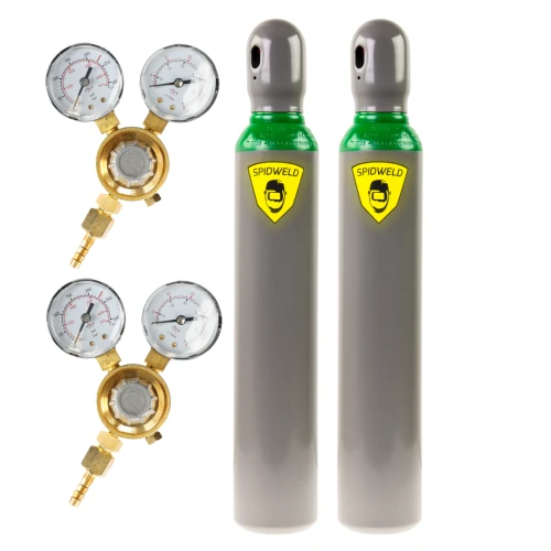 Zestaw butla MIX Ar/CO2 + butla argon + 2x reduktor MINI 2 manometry / FIXWELD - Z_BMA_RM_px2 - FIXWELD - 1