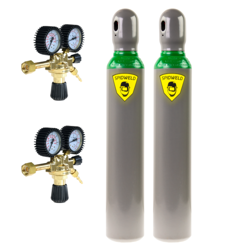 Zestaw butla MIX Ar/CO2 + butla argon (Ar) + 2x reduktor duży 2 manometry / FIXWELD - Z_BMA_RD_px2 - FIXWELD - 1