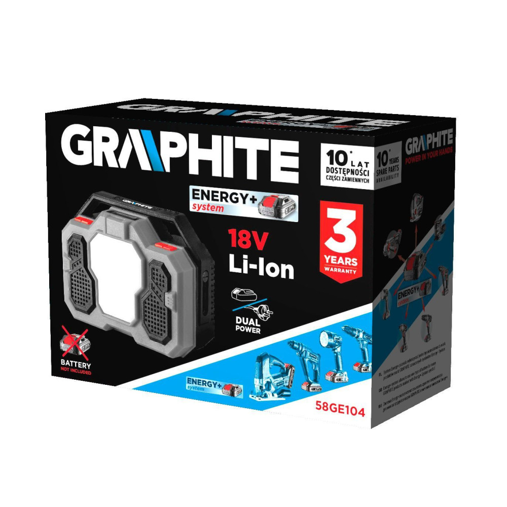 Radio akumulatorowo-sieciowe Energy+ Graphite - 58GE104 - Graphite - 9
