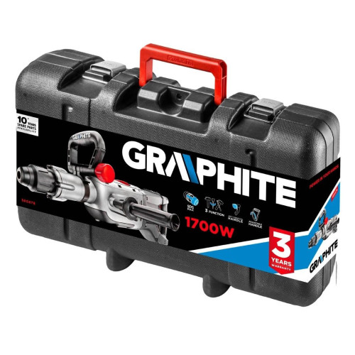 Młot wyburzeniowy GRAPHITE SDS Max 1700 W w walizce - 58G878 - Graphite - 1 2
