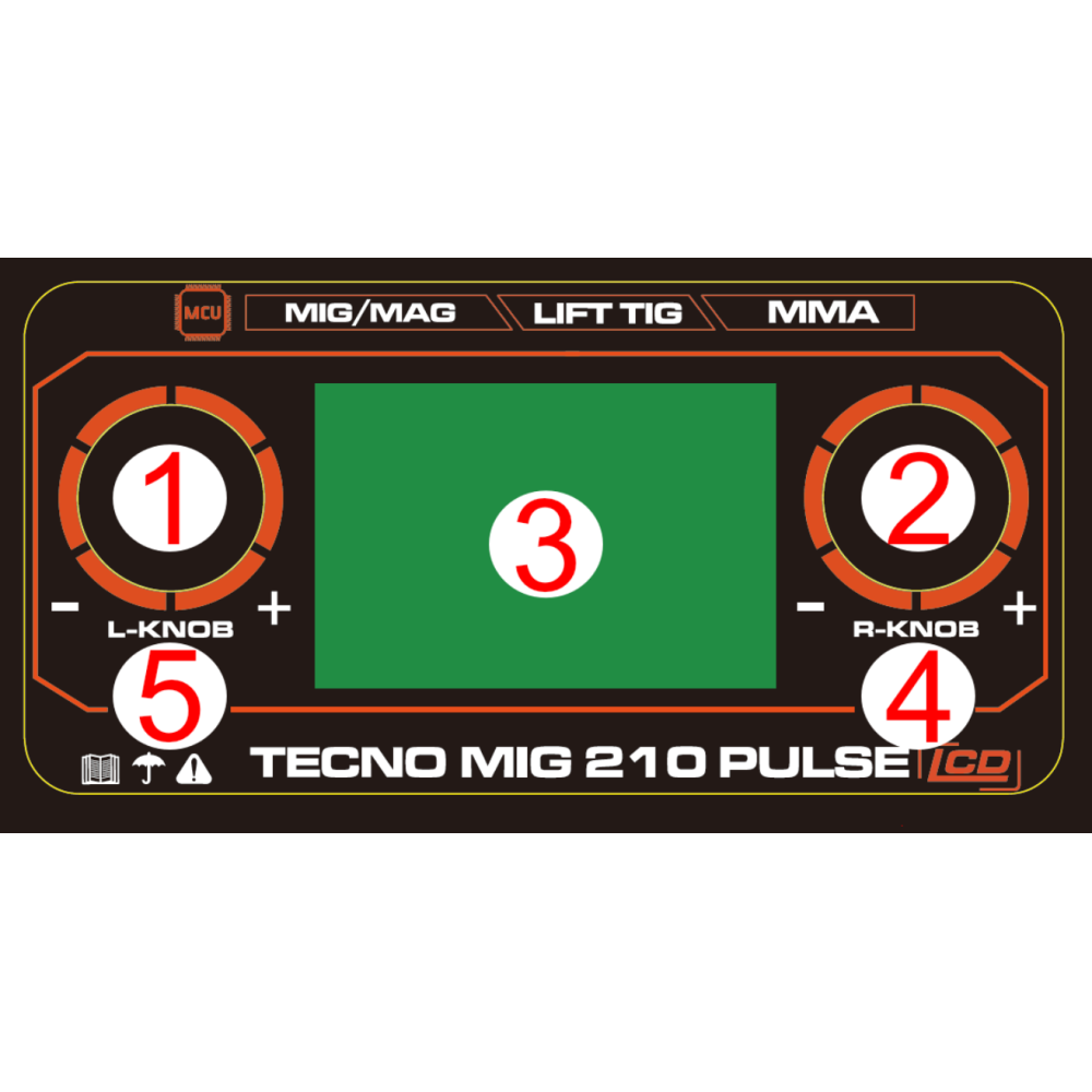 Spawarka Ideal Tecnomig 210 Pulse LCD - zestaw - TMIG210PLCD-G - Ideal - 10
