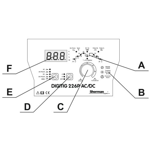 Spawarka Sherman DIGITIG 226P AC/DC Pulse - zestaw - 7812755-G - Sherman - 7