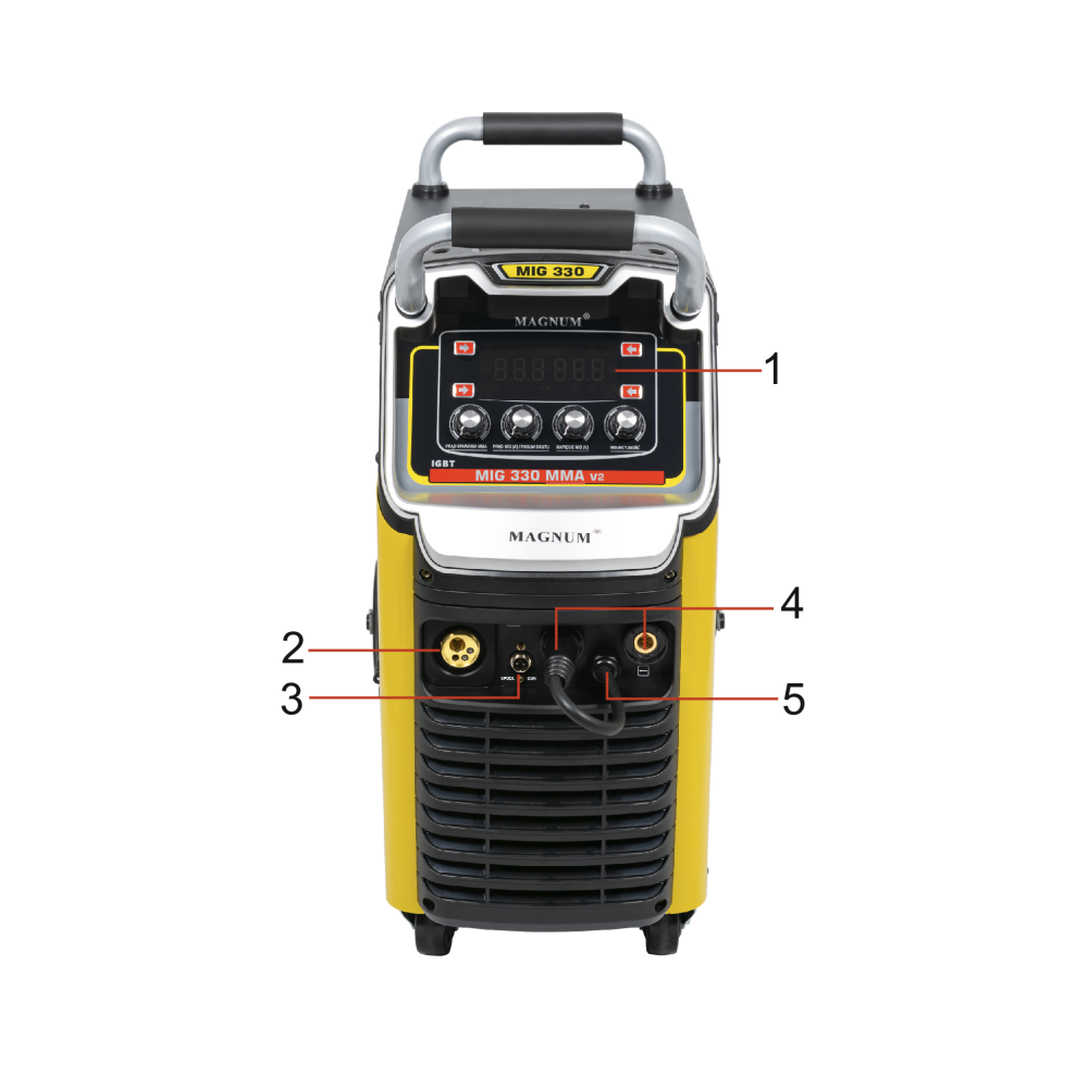 Spawarka Magnum MIG 330 MMA IGBT v2 - zestaw - U MI 330 MMAV2-G - Magnum - 6