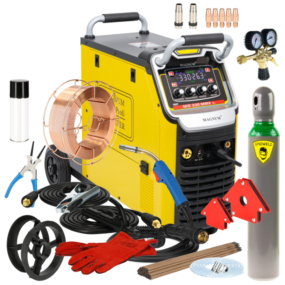 Spawarka Magnum MIG 330 MMA IGBT v2 - zestaw - U MI 330 MMAV2-G - Magnum - 2