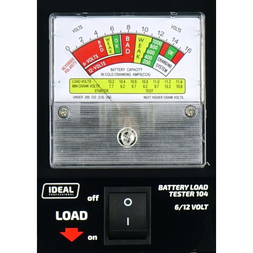 Tester akumulatorów Ideal LBT104 (obciążeniowy) 6/12 V - LBT104 - Ideal - 3