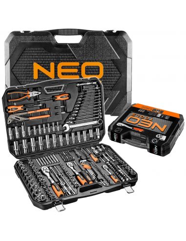 Zestaw kluczy nasadowych 1/2" 3/8" 1/4" 233 el. Neo Tools - 08-681 - NEO Tools - 1