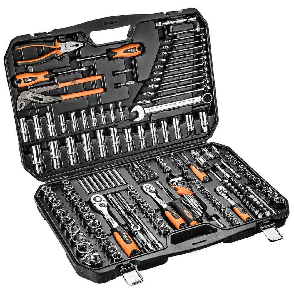 Zestaw kluczy nasadowych 1/2" 3/8" 1/4" 233 el. Neo Tools - 08-681 - NEO Tools - 3