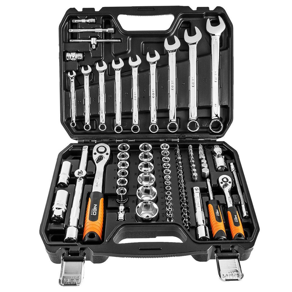 Zestaw kluczy nasadowych 1/2" 1/4" 82 el. Neo Tools - 08-672 - NEO Tools - 3