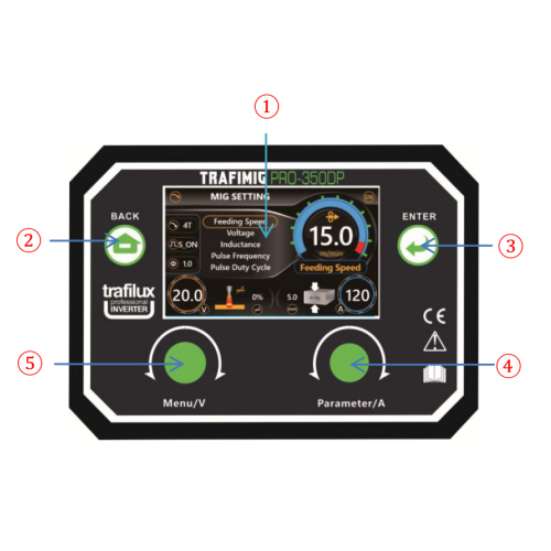 Spawarka Trafilux Trafimig PRO 350 Dual Puls LCD - zestaw - 5904044980272-G - Trafilux - 4