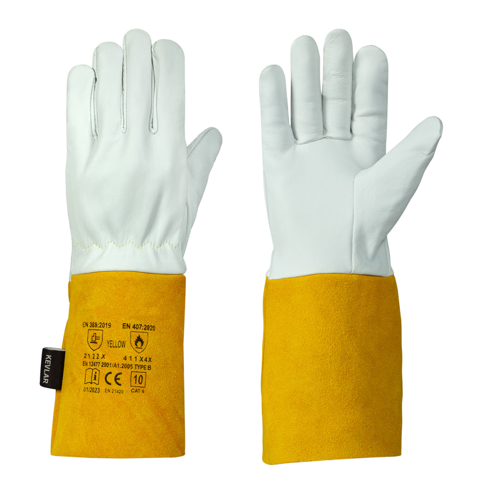 Rękawice spawalnicze TIG skóra licowa / Fixweld WorkCraft Kevlar - FIX-0003-G - FIXWELD - 4