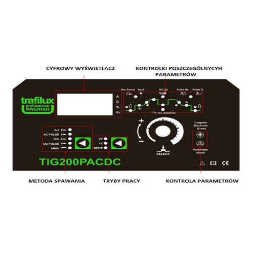 Spawarka Trafilux TIG 200 AC/DC Puls - zestaw - 5904044980180-G - Trafilux - 5
