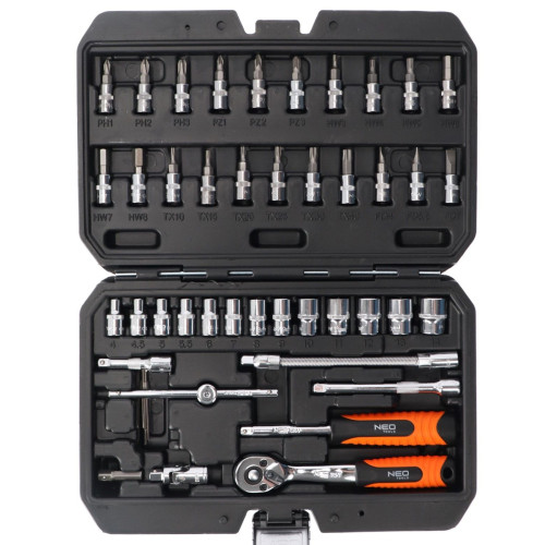 Zestaw kluczy nasadowych 1/4" CrV 46 el. Neo Tools - 08-660 - NEO Tools - 4