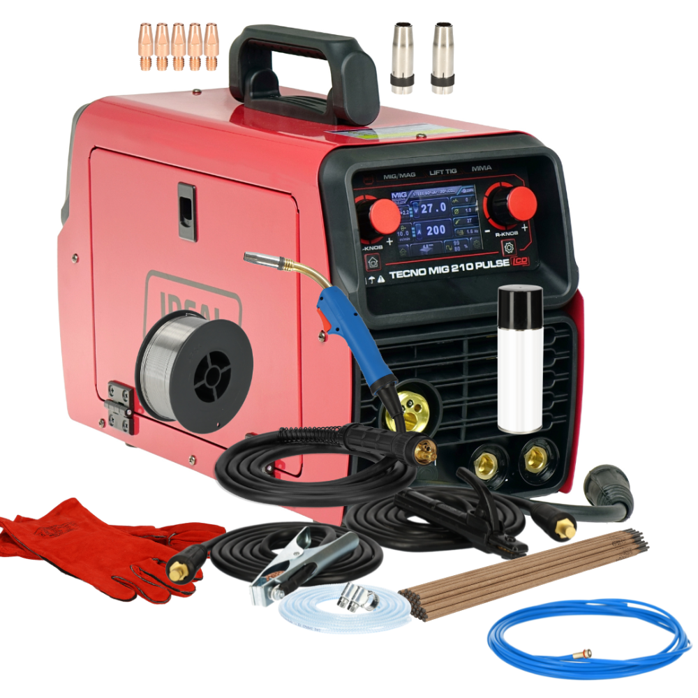 Spawarka Ideal Tecnomig 210 Pulse LCD - zestaw - TMIG210PLCD-G - Ideal - 6