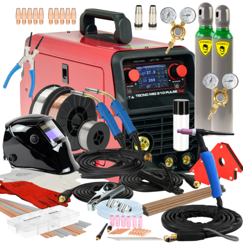 Spawarka Ideal Tecnomig 210 Pulse LCD - zestaw - TMIG210PLCD-G - Ideal - 1