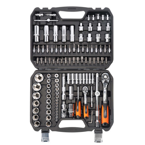 Zestaw kluczy nasadowych 1/2" 1/4" CrV 110 el. Neo Tools - 08-666 - NEO Tools - 4