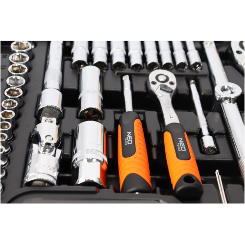 Zestaw kluczy nasadowych 1/2" 1/4" CrV 110 el. Neo Tools - 08-666 - NEO Tools - 5