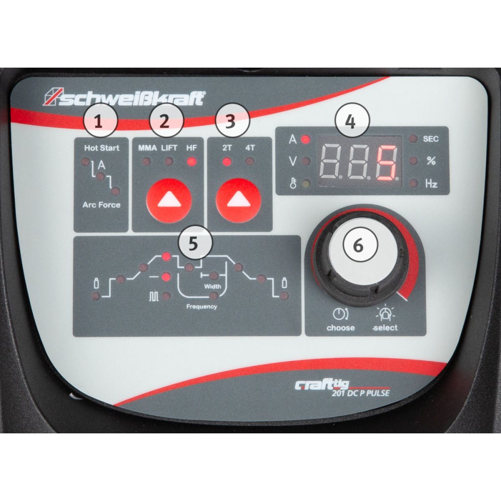 Spawarka Schweisskraft Craft-TIG 201 DC P Pulse - zestaw - 1074201-G - Schweisskraft - 6