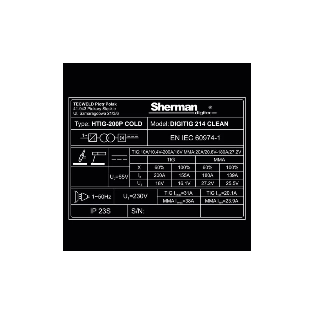 Spawarka Sherman DIGITIG 214 Clean z funkcją czyszczenia - 7812802-G - Sherman - 13