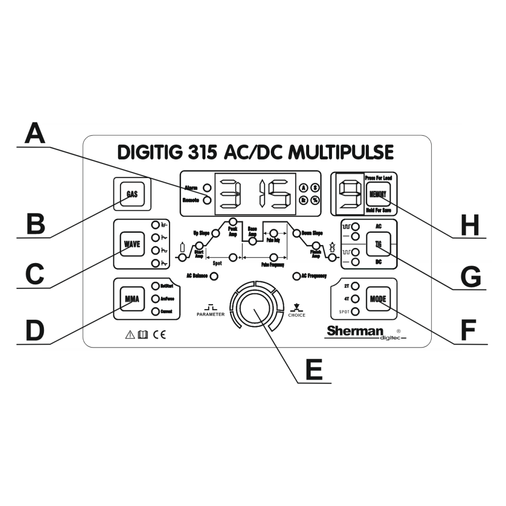 Spawarka Sherman DIGITIG 315 AC/DC Multipulse - zestaw - 7812740-G - Sherman - 8