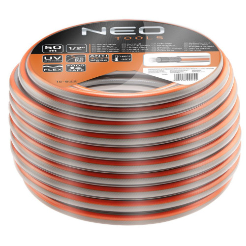 Wąż ogrodowy 4-warstwowy 1/2" 50 m Optima Neo Tools - 15-822 - NEO Tools - 1