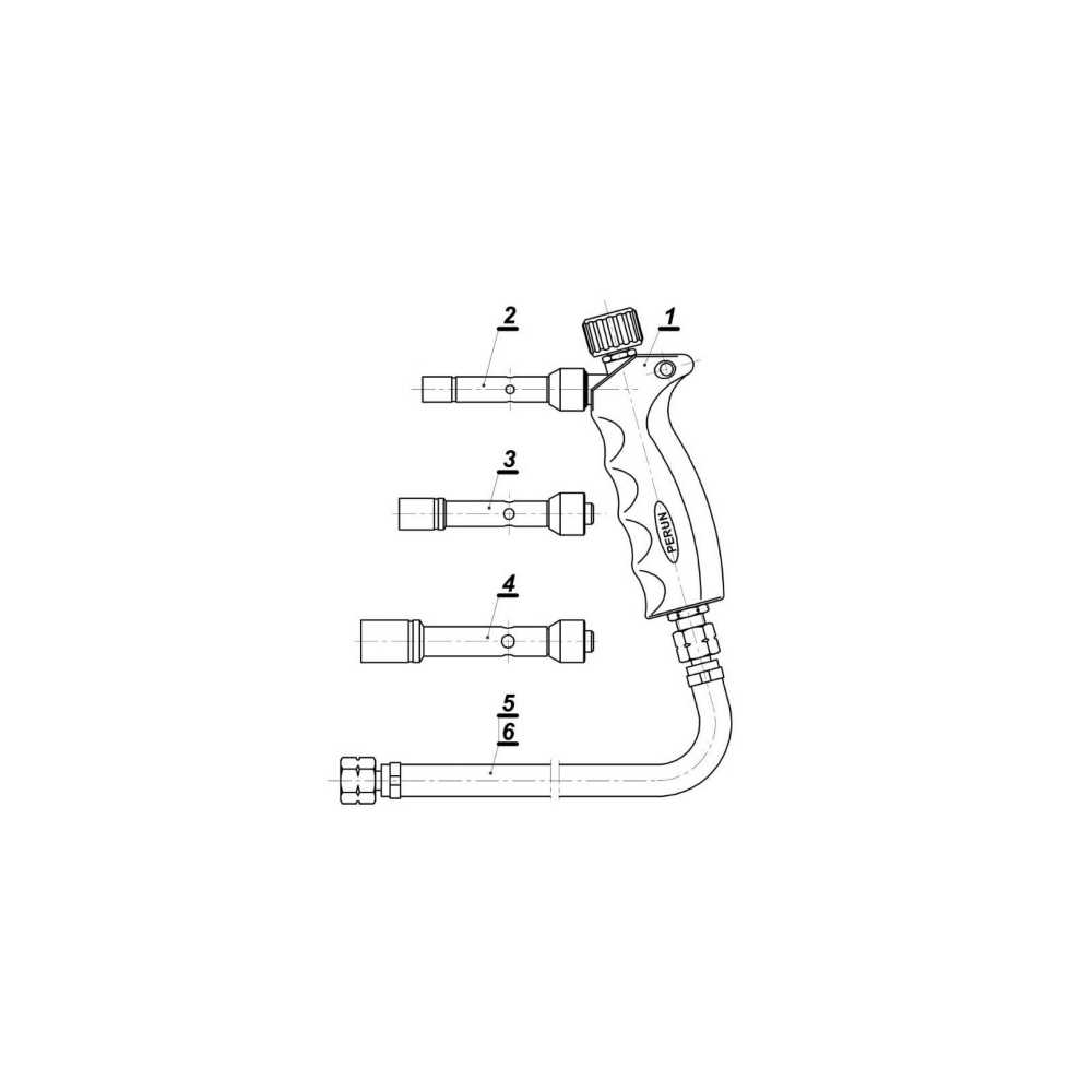 Palnik do lutowania PERUN PL-003Ppa z wężem 5 m - W330-2052 - Perun - 5