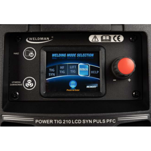 Spawarka Weldman Power TIG 210 AC/DC LCD Synergic Puls PFC - zestaw - 104 413-G - Weldman - 6