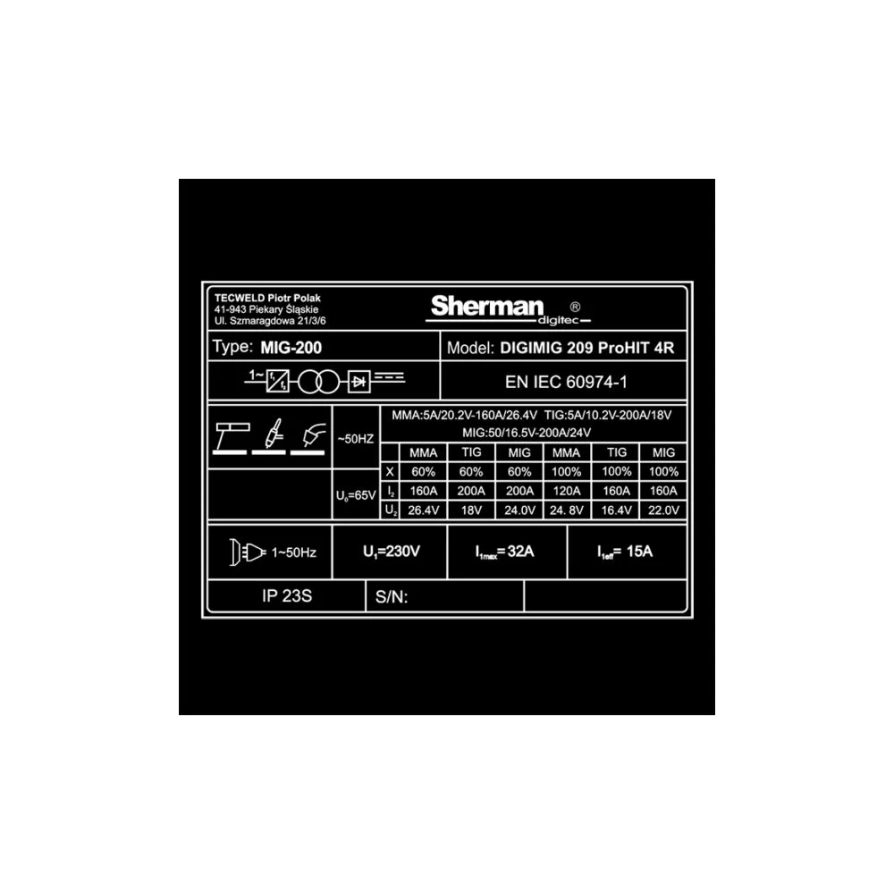 Spawarka Sherman DIGIMIG 209 ProHIT 4R - zestaw - 7812829-G - Sherman - 21