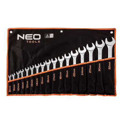 Klucze płasko-oczkowe Neo Tools 8-32 mm 17 el. CrV - 09-753 - NEO Tools - 1