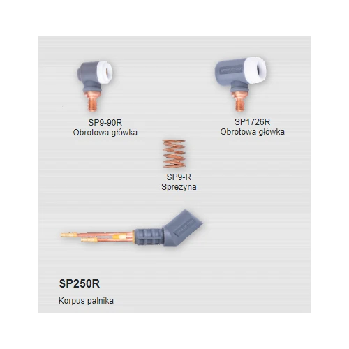Uchwyt spawalniczy obrotowy Spartus ProFlex TIG 250R (SP9-90°R) / 4 m (wtyk SK35) - SPP250RA-4-mSRP1B-U-1BEZ - Spartus - 1 2