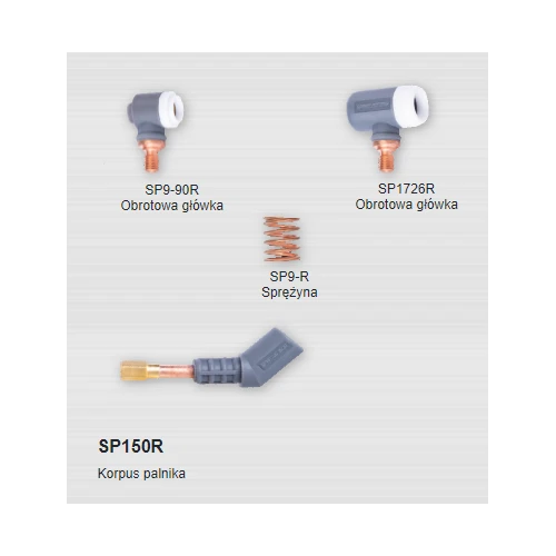 Uchwyt spawalniczy obrotowy Spartus ProFlex TIG 150R (SP9-90°R) / 4 m (wtyk SK35) - SPP150RA-4-mSRP1B-U-1BEZ - Spartus - 1 2