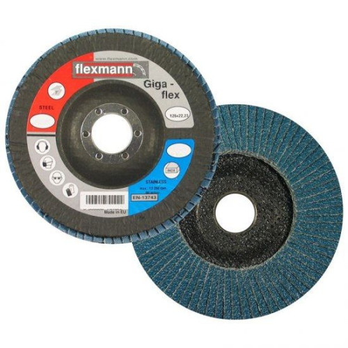Zestaw 10x tarcza listkowa lamelka Flexmann Giga-glex 125 mm P80 - V-2006_px10 - flexmann - 1 2