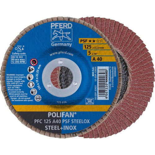 Tarcza listkowa lamelka PFERD PSF Steelox PFC 125 mm P40 - 67744125 - PFERD - 1