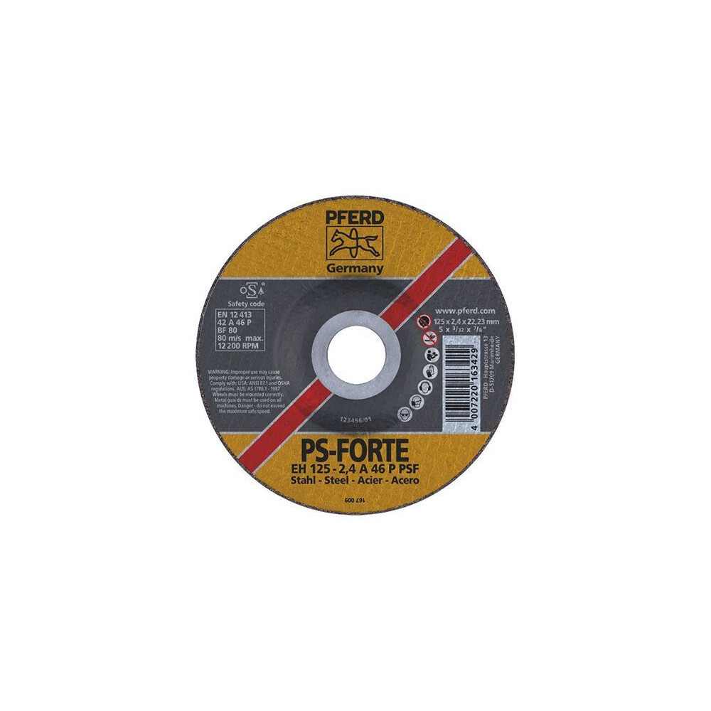 Tarcza do cięcia PFERD PSF Steel EH 125 x 2,4 x 22 - 61720222 - PFERD - 3
