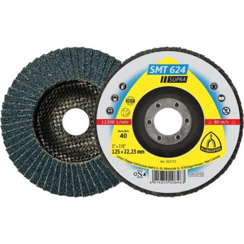 Tarcza listkowa lamelka Klingspor SMT624 Supra 125 mm P80 - 322775 - Klingspor - 1