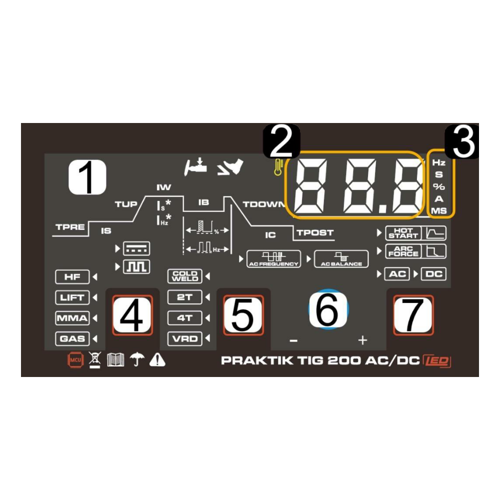 Spawarka Ideal Praktik TIG 200 AC/DC LED - zestaw - PTIG200ACLED-G - Ideal - 7