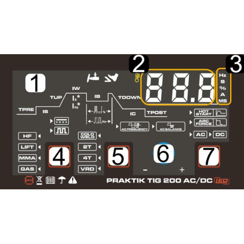 Spawarka Ideal Praktik TIG 200 AC/DC LED - zestaw - PTIG200ACLED-G - Ideal - 7