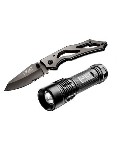 Zestaw survivalowy latarka + nóż składany Neo Tools - 63-032 - NEO Tools - 1