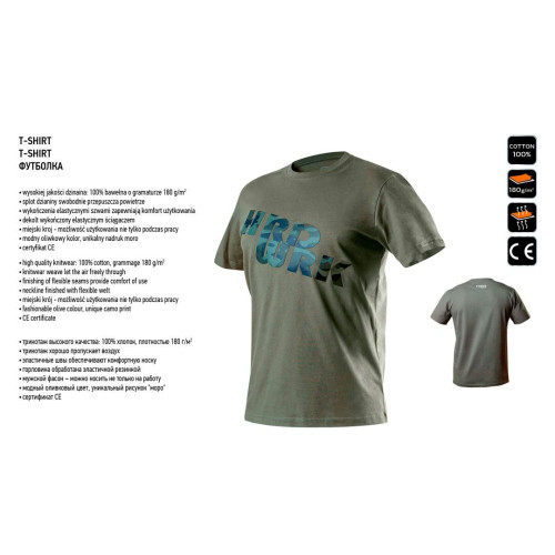 T-shirt roboczy oliwkowy Neo Tools CAMO - 81-612 - NEO Tools - 4